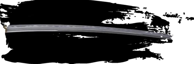 Hoja AISI 1060 con naginata-hi, soe-hi y hamon Midare